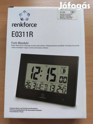 Renkforce E0311R nagykijelzős multifunkciós falióra
