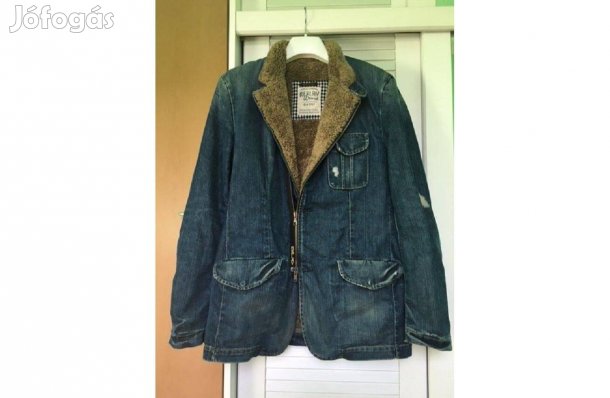 Replay Brand férfi kék színű farmer kabát zakó fazonú S