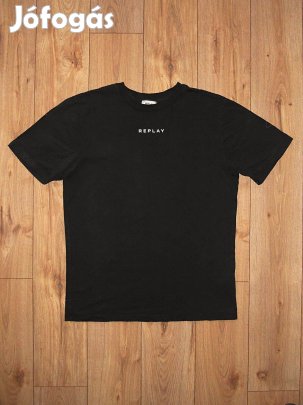 Replay fekete rövid ujjú póló (M-es)