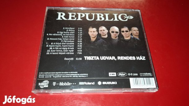 Republic Tiszta udvar , Rendes ház Cd 2008