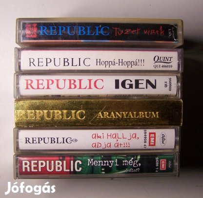 Republic kazetta-kollekció (7 db, pl.: Disco, Igen, Tüzet viszek, stb)