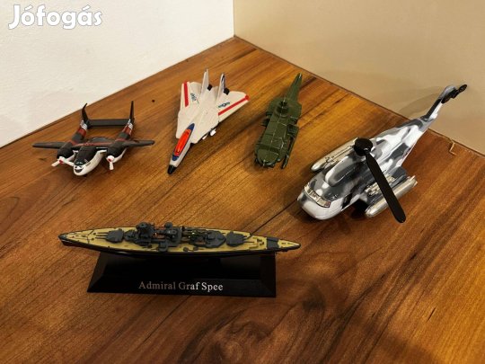 Repülő helikopter hajó 5 db játék csomag