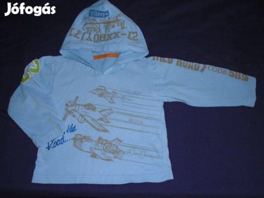 Repülő mintás kapucnis pulóver 12-18 hó (méret 86)