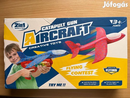 Repülőgép kilövő pisztoly, repülőgép-készlet gyerekeknek Új