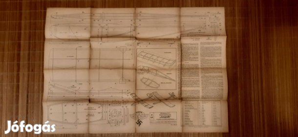 Repülőmodell tervrajz, 1934