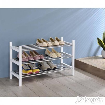 Resa 3 polcos cipőtároló - polc (fehér-króm)18255