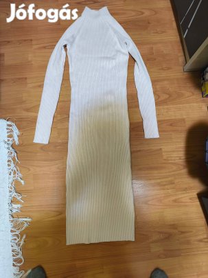 Reserved álomszép bordás kötött női ruha M S