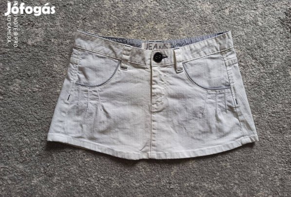 Reserved fehér farmer miniszoknya