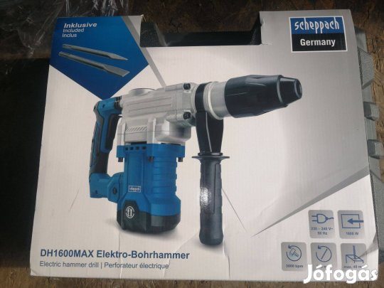 Részletek Állapot Új Scheppach DH 1600 Max fúrókalapács kofferben, SDS