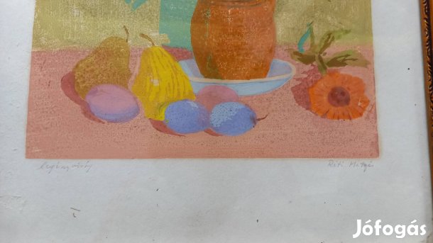 Réti Mátyás : Legényvirágok. linometszet