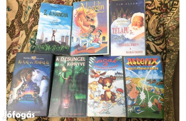 Retó mese videókazetta, gyerek VHS 1000 ft/db