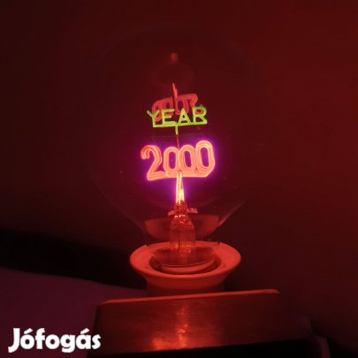 Retro 2000 millennium glimm villanykörte izzó égő dekoráció díszvilágí