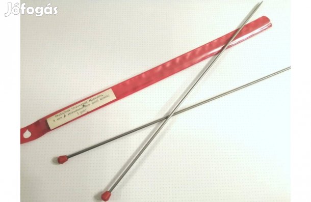 Retro 3 mm-es rozsdamentes acél kötőtű 1 pár eladó!