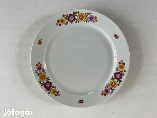 Retro Alföldi nagy kerek tűzvirágmintás tűzvirágos porcelán kínáló tál