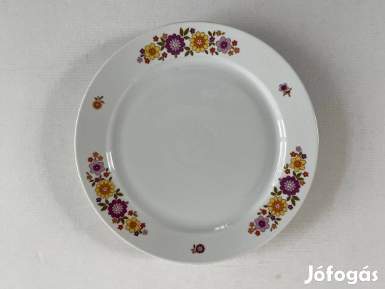 Retro Alföldi nagy kerek tűzvirágmintás tűzvirágos porcelán kínáló tál