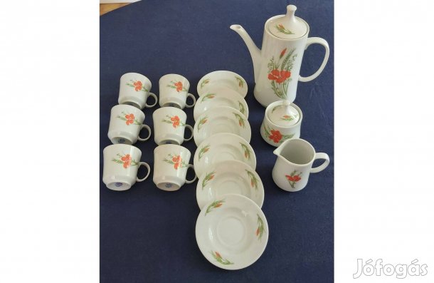 Retro Alföldi porcelán kávés/teás készlet