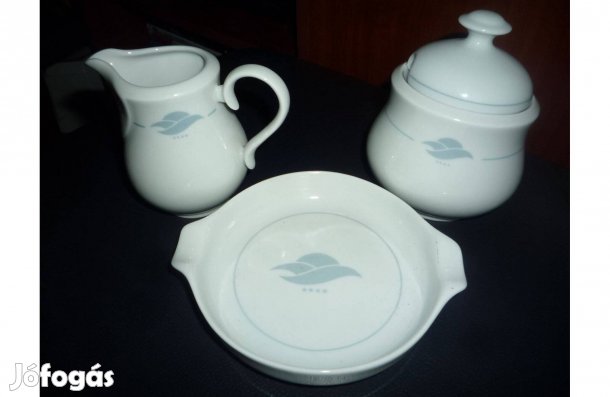 Retro Alföldi porcelán kiöntő,cukortartó,hamutál egységáron