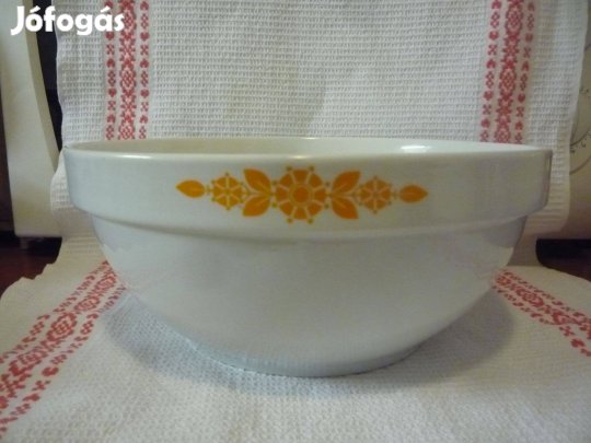 Retro Alföldi porcelán pajzsvirágos levesestál köretes tál