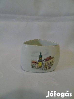 Retro Aquincumi porcelán cigaretta kínáló dísztárgy