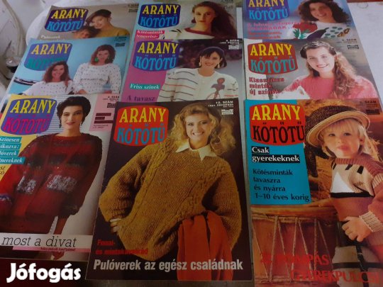 Retro Arany kötőtű újság kötésminta mellékletekkel