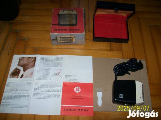 Retro Bebo Sher villanyborotva dobozával-Made in DDR (Működik)