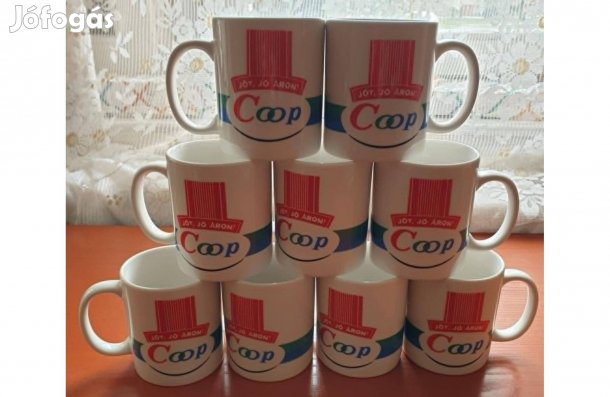 Retro COOP Bögre Gyűjtemény (9 db) Eredeti Jót, jó áron!