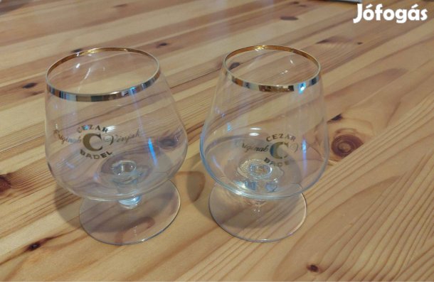 Retro Cezar Badel-os konyakos pohár