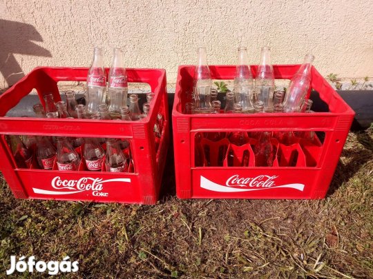 Retro Coca-Cola 0,2L-es üdítős rekesz 24 férőhelyes üvegekkel