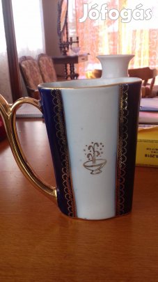 Retro Csehszlovák porcelán KSR jelzéssel füles korsó