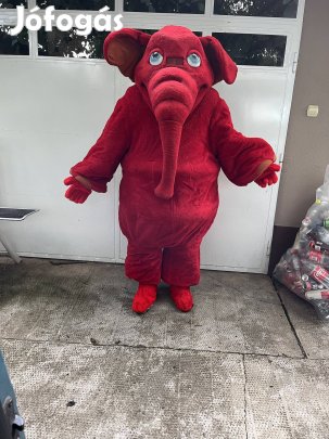 Retro Deichmannos Piros elefant jelmez maskara cosplay