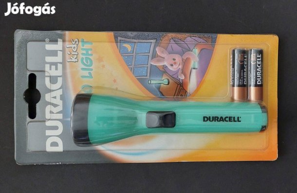 Retro Duracell kids gyerek elemlámpa lámpa zseblámpa fluoreszkáló