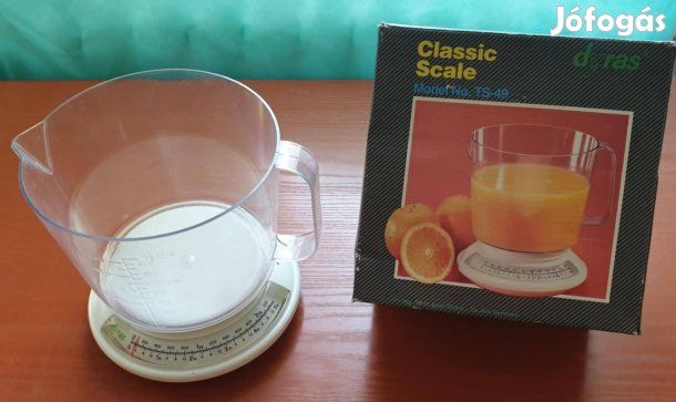 Retró Dyras mechanikus konyhai mérleg (2kg) Eredeti dobozában!