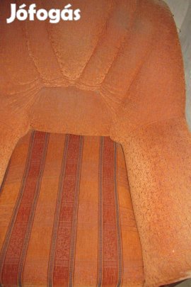 Retro Fotel fa szövet tömör 100x110x110 cm