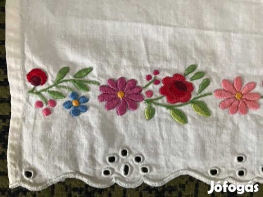 Retro Hímzett konyhai polc terítő 2 db