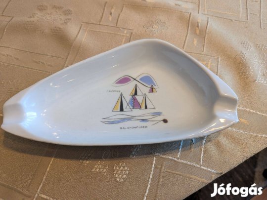 Retro Hollóházi porcelán hamutál