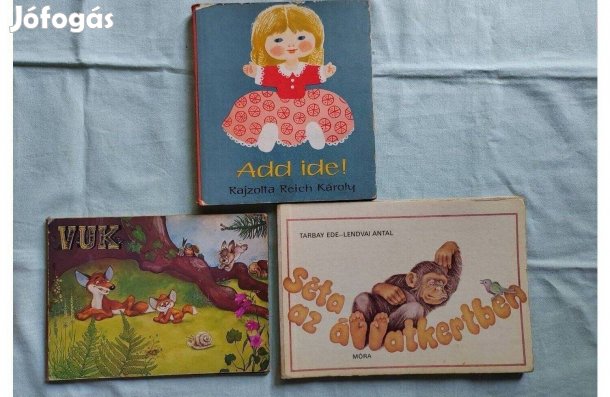 Retro Képeskönyv, leporello mesekönyv csomag,