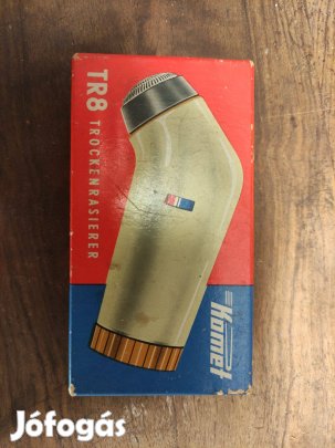Retró Komet TR8 villanyborotva Eredeti DDR (NDK) ritkaság, dobozában