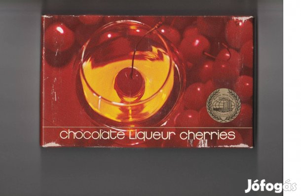 Retro Konyakmeggy díszdoboz Budapest Csokoládégyár 1993