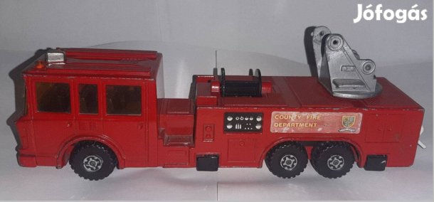 Retro Matchbox Super Kings K-39 Tűzoltóautó kocsi autó jármű