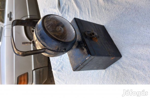 Retro Máv vasutas akkumulátoros lámpa