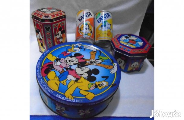 Retró Mickey Mouse fém dobozok Érden
