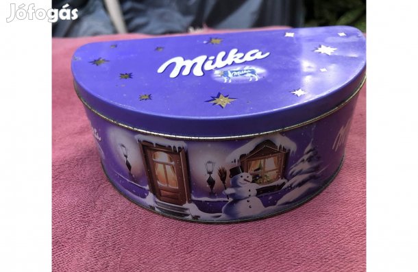 Retró Milka süti doboz ,fémdoboz 1000 Ft