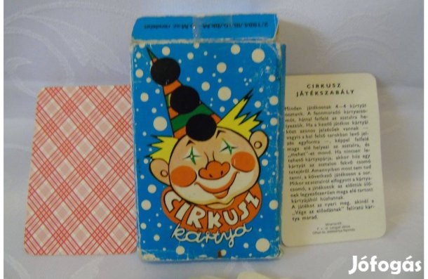 Retro Minerva Cirkusz kártya társasjáték