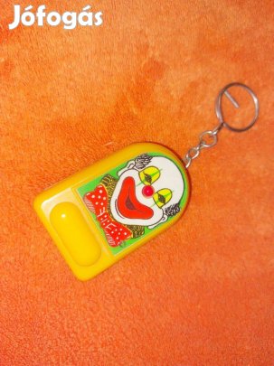 Retró Nevető Bohóc Elektronikus Kulcstartó