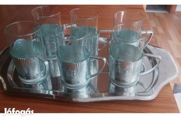 Retró Orosz teáskészlet (6 db.)