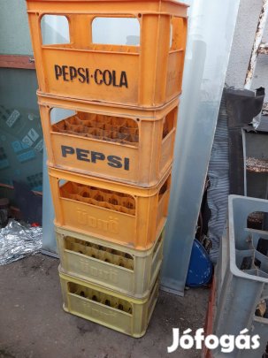 Retro PEPSI felíratos rekesz 24 férőhelyes