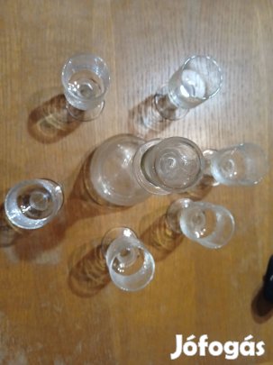 Retro Pálinkás , likőrös készlet