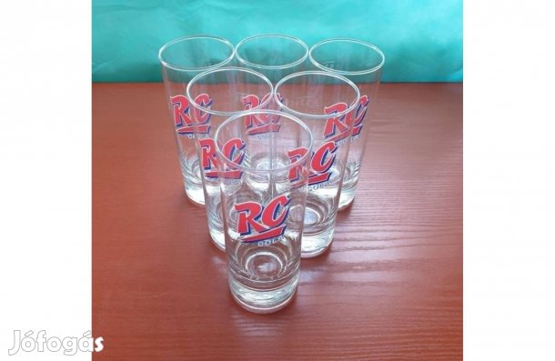 Retro RC Cola pohár készlet (6 db) Ritka, gyűjtői darabok