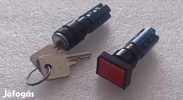 Retro Rafi Kulcsos és Megvilágított nyomógombos kapcsoló