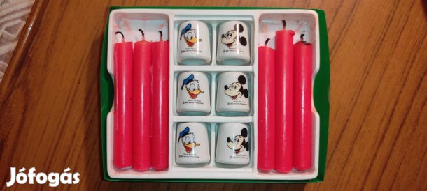 Retró Rösler 6 db porcelán gyertyatartó